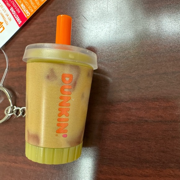 Dunkin’ Donuts Favored Lip Balm, Peppermint Mocha – Keychain, Iced Coffee Cup - Picture 2 of 4